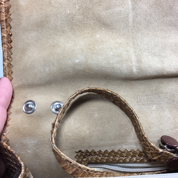 Vintage Womens Cobra Snake Skin Clutch Purse - Picture 3 of 8